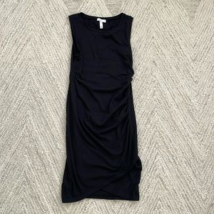 boutique black cinched dress